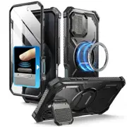For Iphone 16 Pro 6.3" Armorbox Full-body Rugged Holster Bumper Phone Case with Built-in Screen Protector