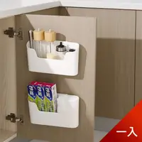 在飛比找PChome24h購物優惠-【荷生活】多功能壁掛式收納盒 廚房浴室免打孔雜物整理盒-單入