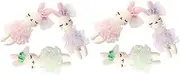 ifundom 6pcs Adorable Headband Ornaments Soft Plush Bunny Dolls Light Stylish Hair Accessories for Craft Projects and Collectors