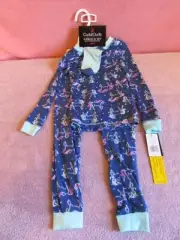 Cuddl Duds 2 Piece Pajama Set & Socks Unicorns Size 6
