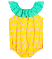 [Stella McCartney Kids] Stella McCartney Kids Baby printed cotton playsuit M 3 yellow