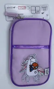 Marvel Spider-Man Sitting On Unicorn - Pencil Organizer Purple Case Yoobi Chibi