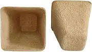 AIMALL Pulp Seedling Pots, 3.1" Biodegradable Planting Cups for Seedlings, Square Paper Pot