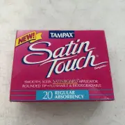 Vintage 1994 Tampax Satin Touch 20 Pk Regular Absorbency Tampons Box Movie Prop