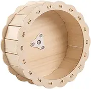 BELLIFFY Wooden Running Wheel for Small Pets Silent Exercise Wheel for Hamsters and Hedgehogs Interactive Fun to Boredom and Enhance Activity Levels