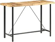 Rough Mango Wood Bar Table - 150x70x107 cm - Kitchen Dining Room - Table, Wood, Set, Farmhouse, Kitchen, Room Furniture