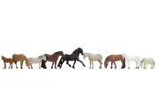 Noch 15761 HO/OO Gauge Horses (9) Figure Set