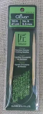 Clover Takumi Bamboo Circular Knitting Needle 16" #9/5.5mm