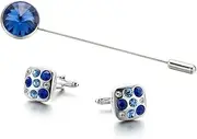 [OQHAIR] French Shirt Clothing Accessories Matching Dress Accessories Cufflinks Tuxedo Lapel Nail