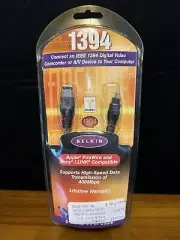 BELKIN 1394 FIREWIRE 6 PIN to 6 PIN CABLE - Model F3N400-06-ICE 6 FT 1.8M NEW