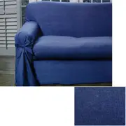 Navy Blue Dots Sofa Cover 1–2 Seater 230x360cm – Stretch Fit Polyester Cotton