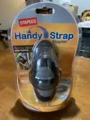NEW Staples HANDY STRAP Stapler Tacking Staple BLACK Removable BASE CRAFT