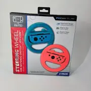 Steering Wheel 2 Pack For Nintendo Switch (Red And Blue) Joy-Con NEW in box!