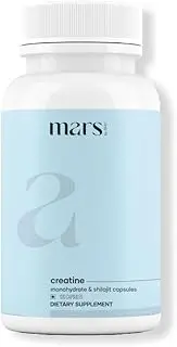 mars by GHC Micronized Creatine Monohydrate Caps: Powered with Shilajit (120 N) | 100% Pure and Natural | Good Health Company