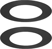 uxcell 2-Pack Goof Rings for 4 Inch Recessed Lights, 4.3" ID 6.7" OD Durable Steel Trim Ring Flush Mount Black Can Light Trim Ring Cover for Ceiling Can Downlights