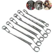 Chrome Vanadium Steel Metric Wrench Set 45 Degree Offset for Accessibility