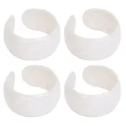 4PK Annabel Trends Tamed Cuff Bracelet Bangle Women's Accessory 7cm Pearl White