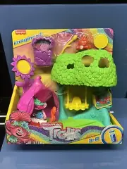 New Fisher Price Imaginext Dreamworks Trolls Flower Poppy's Fun Campsite Playset