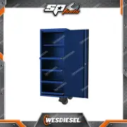 SP Tools 27" USA Sumo Ser Side Cabinet 4 Roller Shelves&1 Fixed Shelf Blue/Black