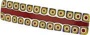 GlassOfVenice Murano Glass Millefiori Hair Clip - Maroon and Yellow