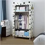 Portable Wardrobe Cloth Wardrobe Single Canvas Wardrobe Dormitory Bedroom Cloth Wardrobe for Clothing Locker Hanging 70 * 45 * 150Cm Clothes Rack Portable Wardrobe