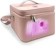 SereneLife Portable Light Germicidal LED Ultraviolet Sterilization Bag with 10 Real UV-C Lamp Beads, Pink