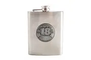 18th Engravable Metal Flask