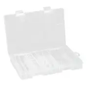 27.5x17x3.5cm Plastic AA/AAA C D 9V Cell Battery Storage Protective Case Box