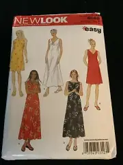 New Look Pattern 6866 Womens Uncut Sun Dress Long Sleevless Dress Small to XL