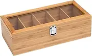 Alleshelfer A8 Card Storage Box, 22.5 x 9.5 x 6 cm Index Box, 5 Compartments Index Box with Lid, Index Box for 800 Cards, Learning Card Box, Card Organiser for School, Home, Office