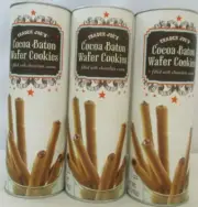 3 BOXES TRADER JOE'S COCOA BATON WAFER COOKIES 5-OZ BOXES