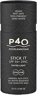 People4Ocean Stick It Coloured Zinc Stick Spf 50 - Tinted Light - 25G - People 4 Ocean