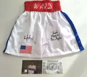 Mark Wahlberg & Micky Ward 'The Fighter' Dual Signed Boxing Trunks (ASI)