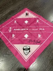 2014 Ashes Series McGrath Foundation Pink Hanky Signed Glenn McGrath Cricket