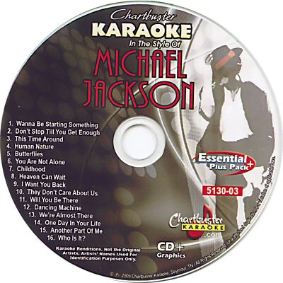 MICHAEL JACKSON Karaoke CDG #3 Chartbuster 5130 I Want You Back,Childhood+