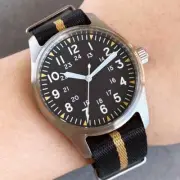 39mm New Pilot Black Sterile Sapphire 20ATM Japan NH35 Automatic Watches for Men
