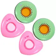 4 Pcs Floating Coasters for Pool Decorative Inflatable Drink Holder Net Bottles