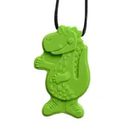 New Sensory Teether Chew Necklace Chewellery Cartoon Green Dinosaur