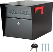Large Locking Mailbox for Outside, RAINHOL All-Metal Modern Security Mailbox wit