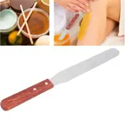 Metal Wax Spatulas Straight Stainless Steel Body Waxing Stick With Wooden Ha EUJ