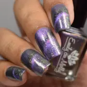 Emily de Molly No Sleep Till - Dark Grey Purple Flakies Magnetic Nail Polish