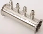 Manifold | Tri Clamp 2 inch x (4) MJIC 3/8 in. - Stainless Steel SS304