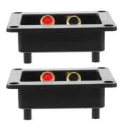 2 Pcs Terminal Box Terminals Speaker Binding Post Subwoofer Cup Square