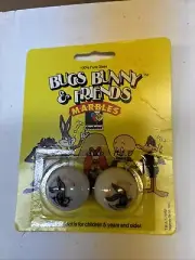Vintage 1988 Glass Marbles 3 Paks Bugs Bunny Bullwinkle Tweety+ Warner Bros NOS