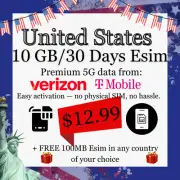 United States eSIM- 10GB 30 Days | 5G Data Plan | Quick Delivery | GIFT INCLUDED