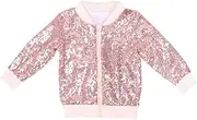 [Cilucu] Kids Jackets Girls Boys Sequin Zipper Coat Jacket Toddler Birthday Christmas Clothes