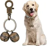 Extra Loud Cat Dog Bell for Collar, Pet Tracker and Falconry, Heavy Duty Brass Collar Pendant with Swivel Lobster Clasp
