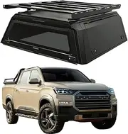 ATATNK 4x4 Offroad Hardtop Aluminum Canopy Tub Shell Canopy Hard Tri Fold Tonneau Cover Truck Tonneau Cover Seal Compatible for SsangYong Musso Sports