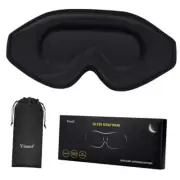 Sleep Mask for Side Sleeper, Women Men Eye Mask for Sleeping, Zero Eye Black