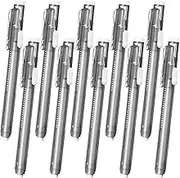 10 Pieces Retractable Eraser Pen, White, Round, Rubber, Pen-Style Eraser, for Pencil, Drawing, Drafting, Sketching